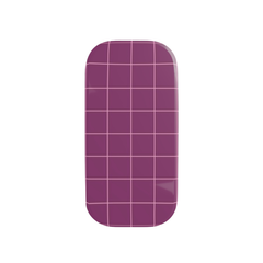 Purple rectangular tray with grid pattern on a white background