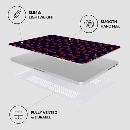 Laptop with features highlighted on a white background