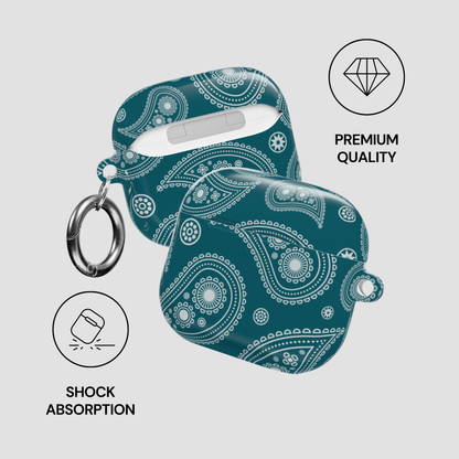 Teal Paisley | Apple Airpods Case