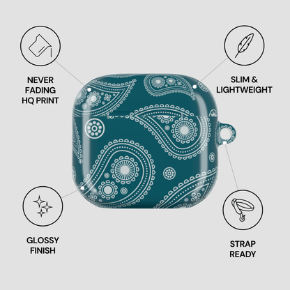 Teal Paisley | Apple Airpods Case