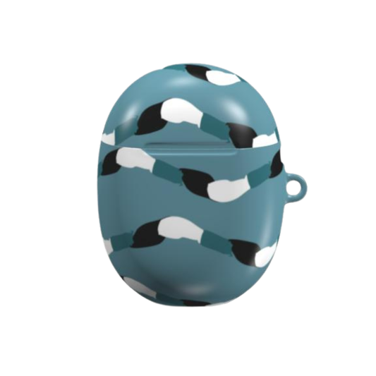 Camouflage-patterned case on a white background