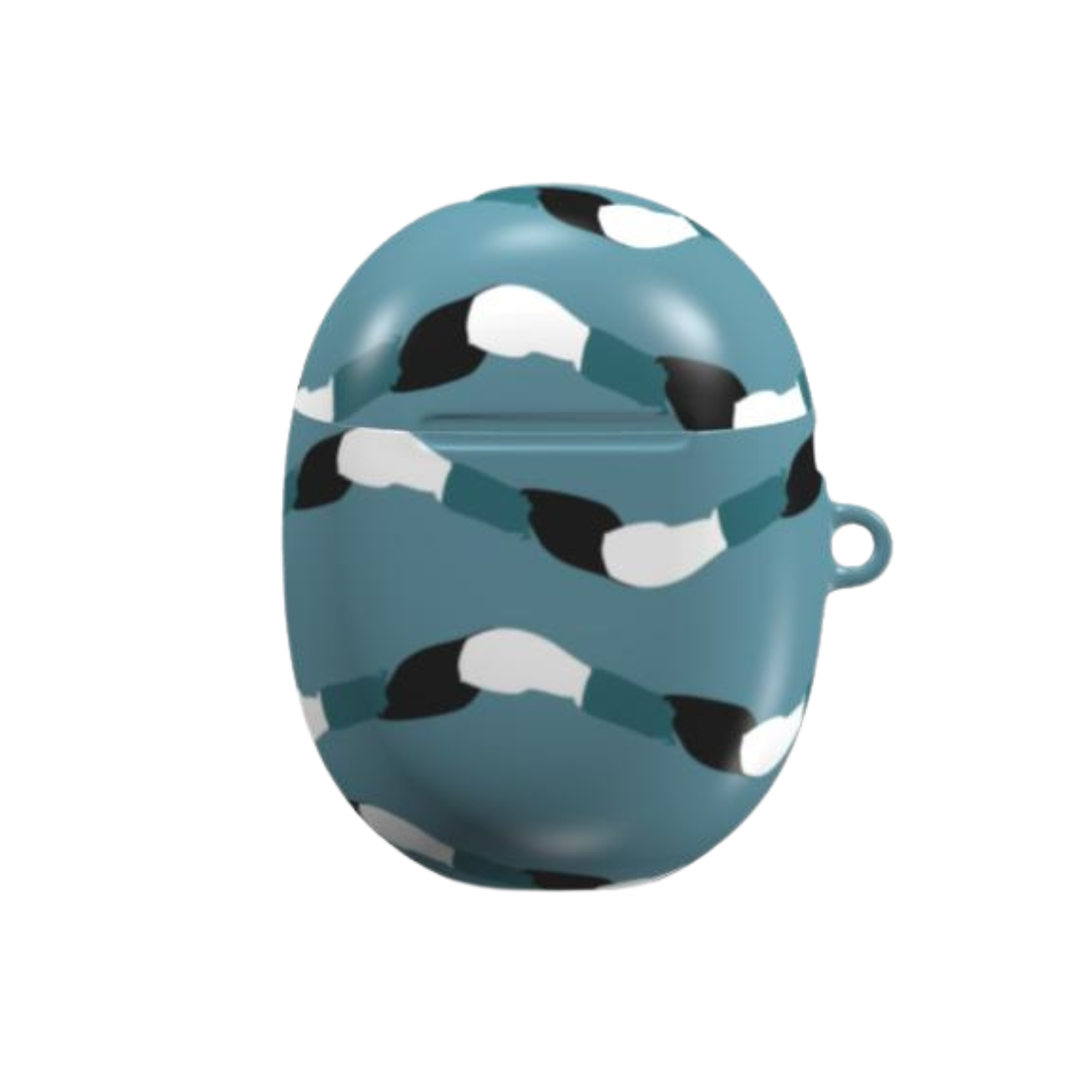 Camouflage-patterned case on a white background