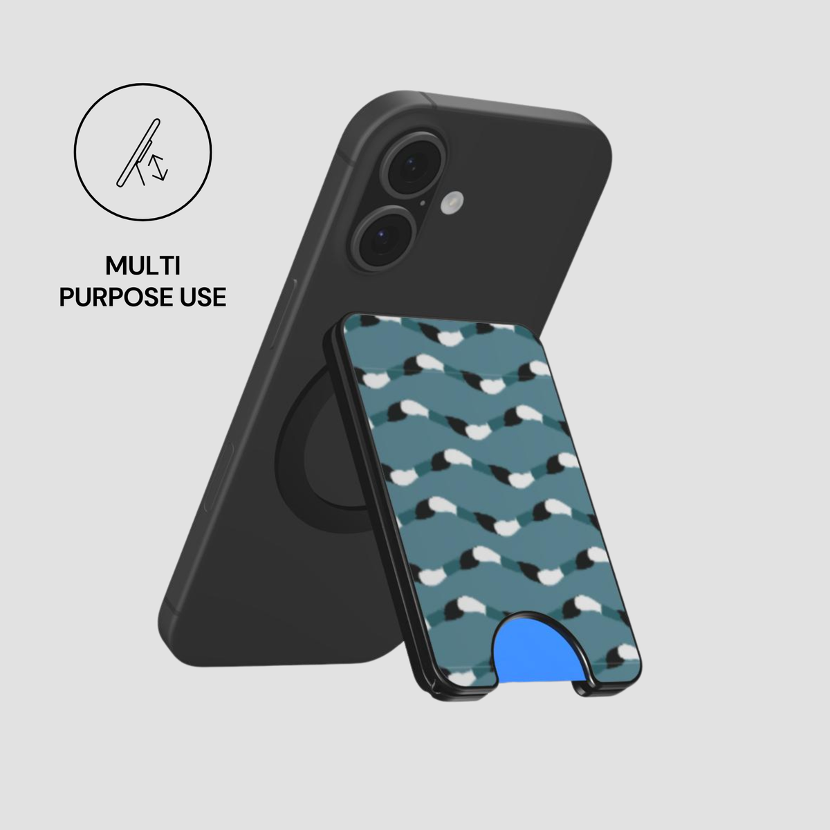 Tide Form Magnetic Wallet shown attached to a phone in a MagSafe-style setup