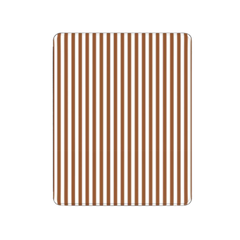 Rectangular mat with brown vertical stripes on a white background