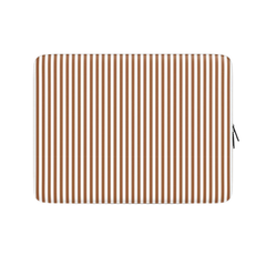 Rectangular mat with brown vertical stripes on a white background