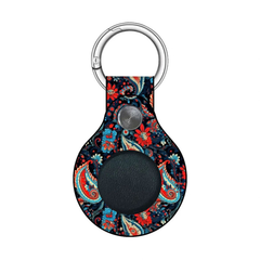 Keychain with floral pattern on a white background