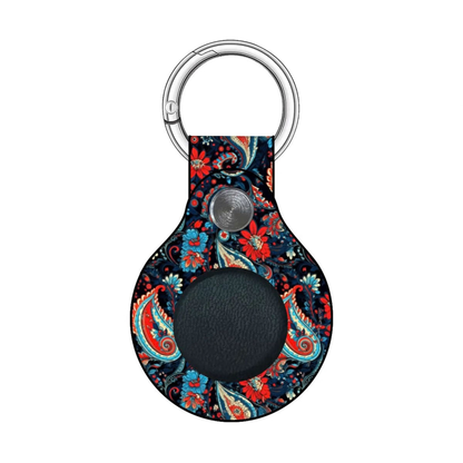 Keychain with floral pattern on a white background