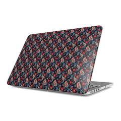 Laptop with a patterned cover on a white background
