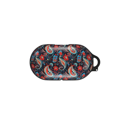 samsung buds with paisley pattern on a white background