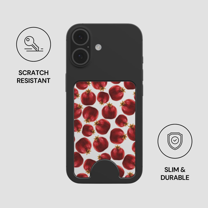Pom Noir Magnetic Wallet attached to the back of a phone showing slim and durable everyday use