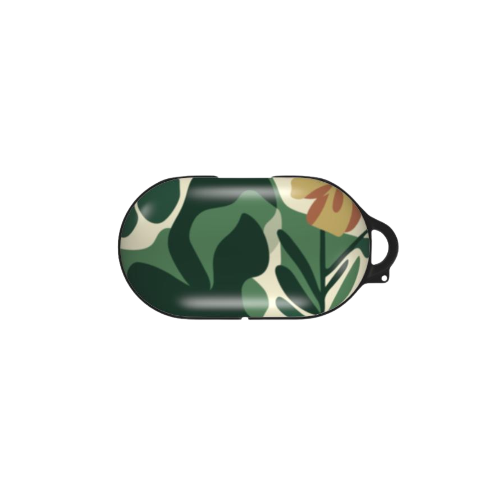 Camouflage-patterned case on a white background