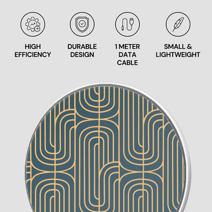 Gold on Teal | Wireless Charger