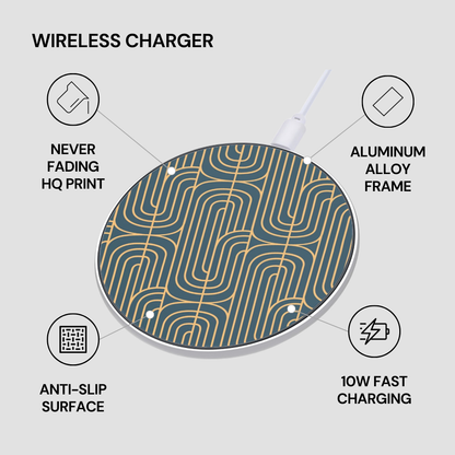 Gold on Teal | Wireless Charger