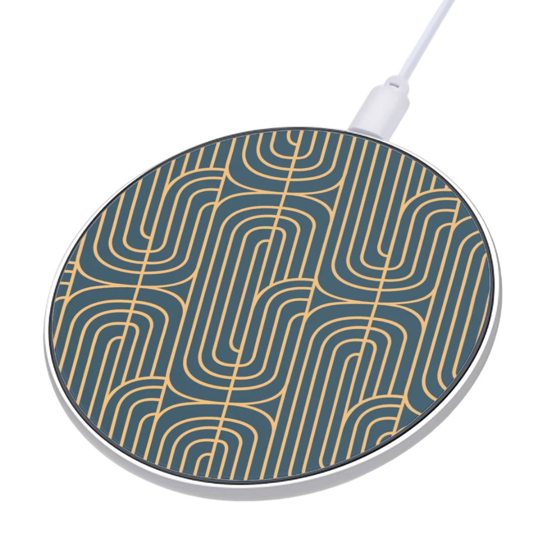 Gold on Teal | Wireless Charger