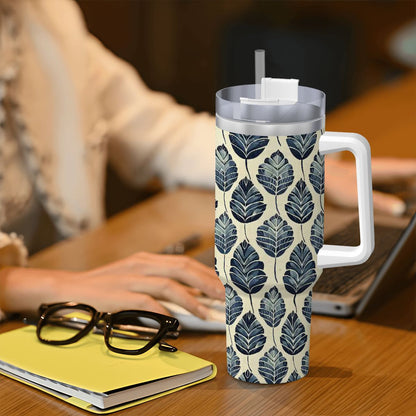 Indigo Leaf | Large Tumbler