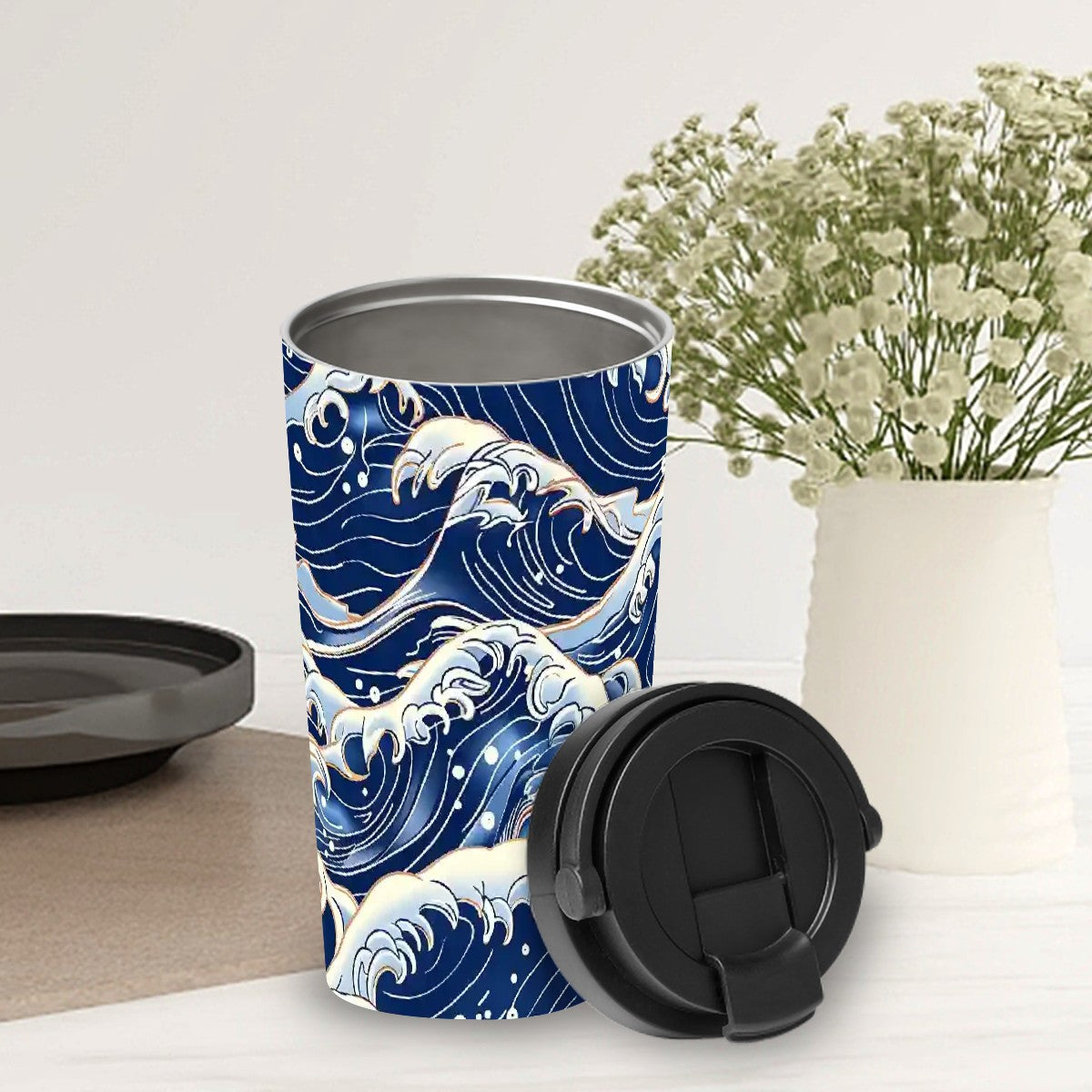 Hokusai Drift | Insulated Travel Mug