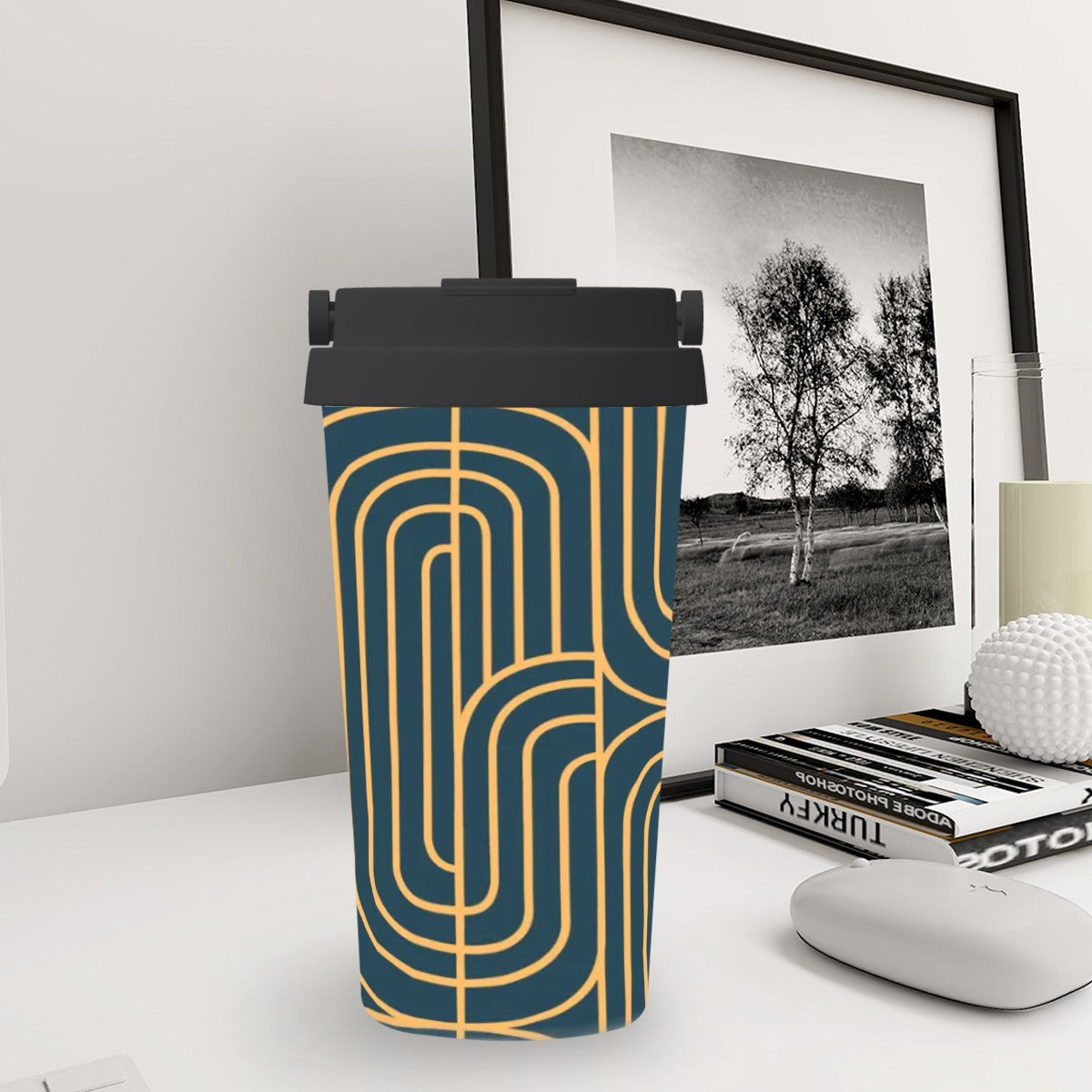 Gold on Teal | Insulated Travel Mug