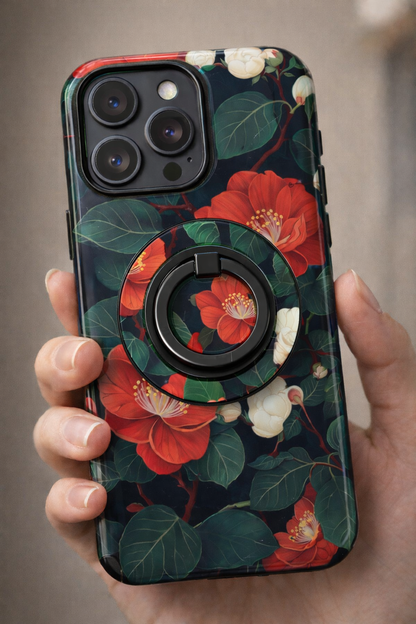Midnight Camellia | Magnetic Ring Holder